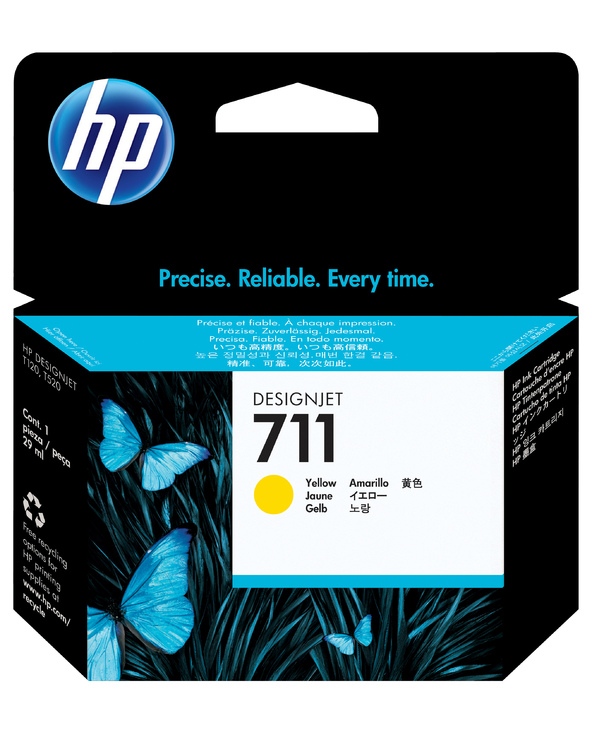 HP 711 cartouche d'encre DesignJet jaune, 29 ml