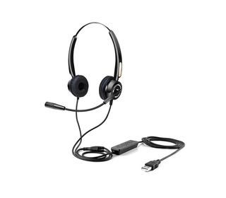 Urban Factory USB HEADSET WITH REMOTE CONTROL Casque Avec fil Arceau USB Type-A Noir