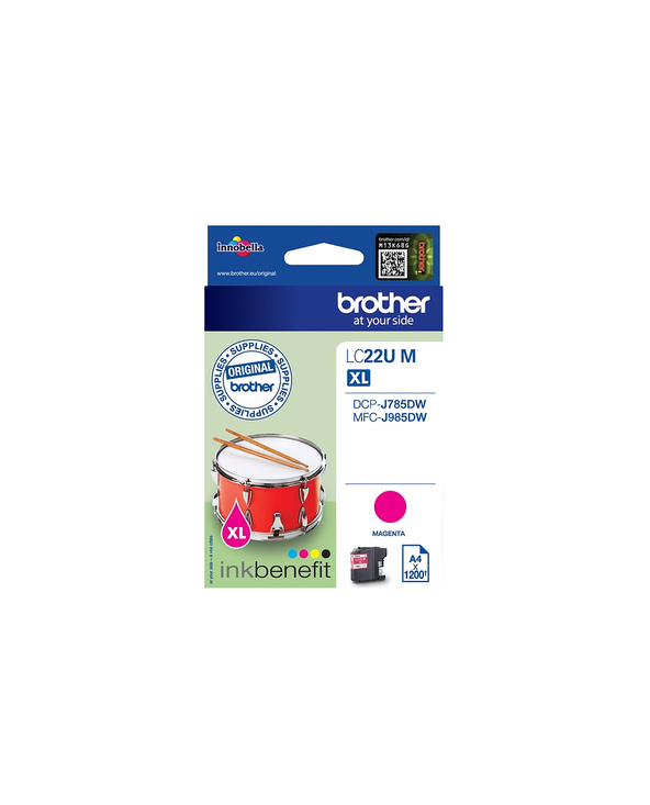 Brother LC-22UM cartouche d'encre Original Rendement élevé (XL) Magenta