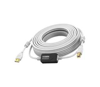 Vision TC 15MUSB+/2 câble USB 15 m USB 2.0 USB A USB B Blanc