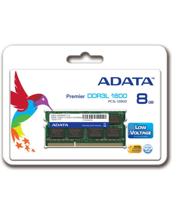 ADATA ADDS1600W8G11-S module de mémoire 8 Go 1 x 8 Go DDR3L 1600 MHz