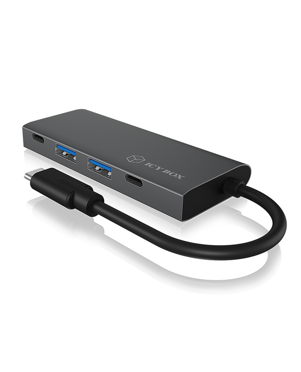 ICY BOX IB-HUB1428-C31 USB 3.2 Gen 2 (3.1 Gen 2) Type-C 10000 Mbit/s Anthracite, Noir