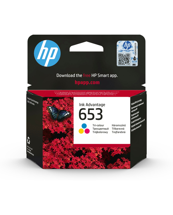 HP Cartouche d’encre Ink Advantage trois couleurs 653 authentique
