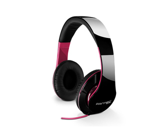 Fantec SHP-250AJ Casque Avec fil Arceau Musique Noir, Rose