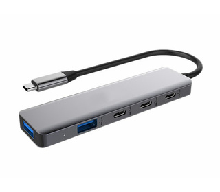 DLH DY-TU5200 hub & concentrateur USB Type-C 10000 Mbit/s Gris