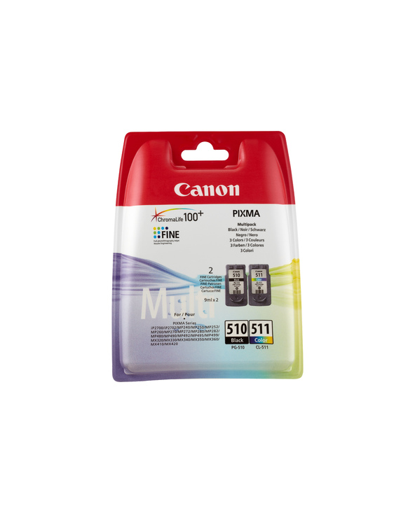 Canon Multipack de cartouches d'encre PG-510/CL-511 BK/C/M/Y