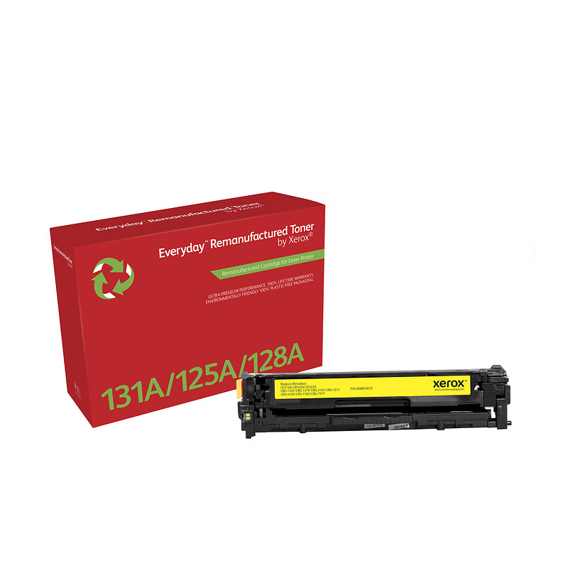 Remanufacturé Everyday Toner remanufacturé Jaune Everyday de Xerox compatible avec HP 131A (CF212A), Capacité standard