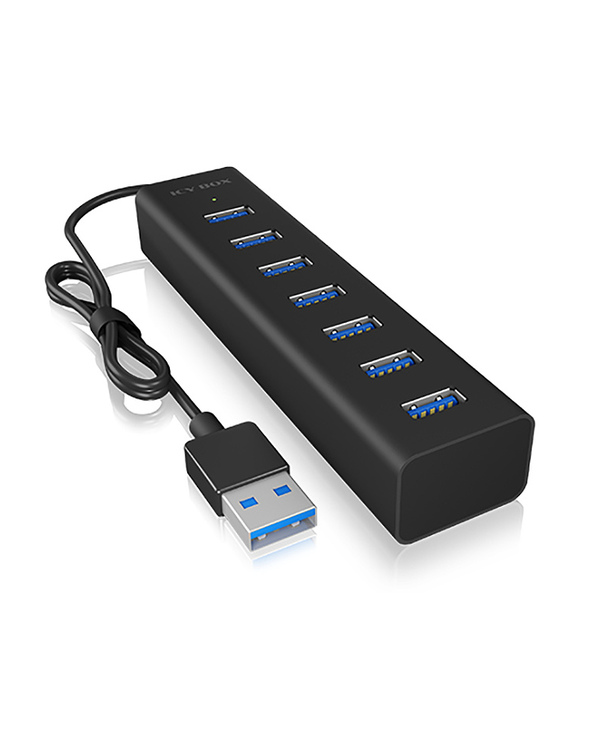 ICY BOX IB-HUB1700-U3 USB 3.2 Gen 1 (3.1 Gen 1) Type-A 5000 Mbit/s Noir
