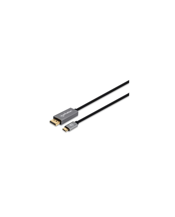Manhattan 354851 câble vidéo et adaptateur 3 m USB Type-C DisplayPort Noir, Argent