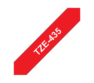 Brother TZE-435 ruban d'étiquette Blanc sur rouge