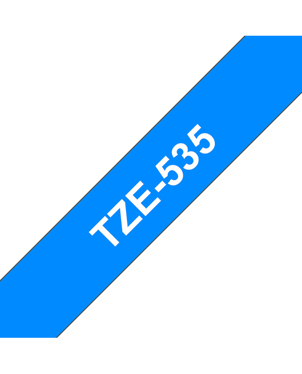 Brother TZE-535 ruban d'étiquette Blanc sur bleu