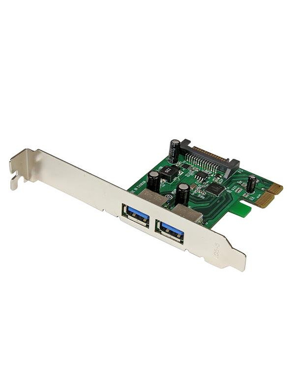 StarTech.com Carte Contrôleur PCI Express (PCIe) vers 2 ports USB 3.0 avec UASP - Alimentation SATA