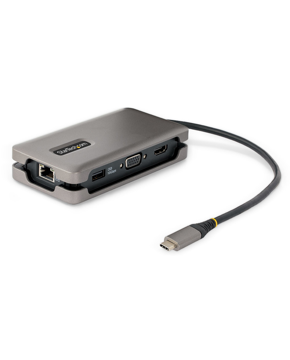 StarTech.com Adaptateur Multiport USB-C - 4K60Hz HDMI/VGA - Hub USB 3 Ports - 100W Power Delivery Pass-Through, GbE, Mini Statio
