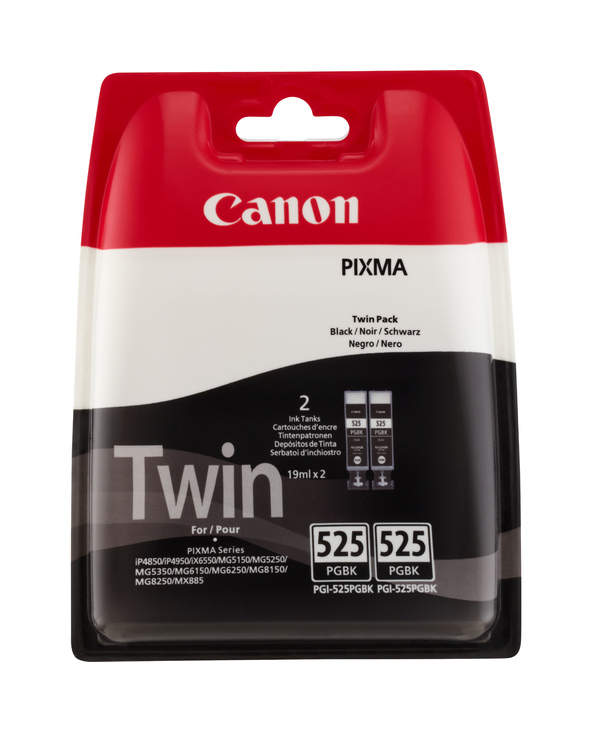 Canon Cartouche d'encre noire pigmentée PGI-525PGBK (lot de deux paquets)