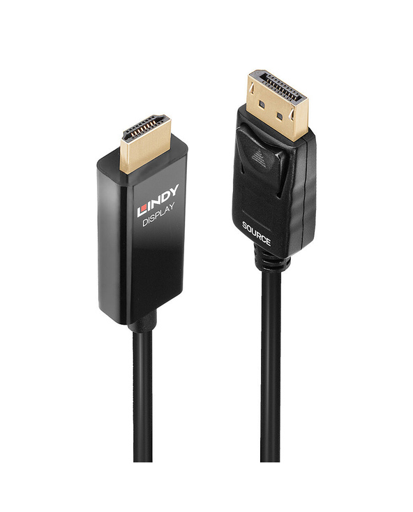 Lindy 40928 câble vidéo et adaptateur 5 m DisplayPort HDMI Type A (Standard) Noir