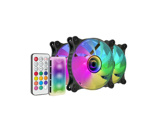 Mars Gaming MF3DKIT système de refroidissement d’ordinateur Boitier PC Ventilateur 12 cm Noir 3 pièce(s)