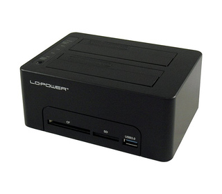 LC-Power LC-DOCK-U3-CR Station d'accueil de disques de stockage USB 3.2 Gen 1 (3.1 Gen 1) Type-A Noir