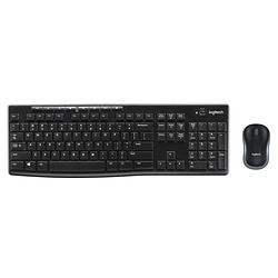 Logitech Wireless Combo MK270 clavier Souris incluse Maison USB QWERTY Anglais britannique Noir