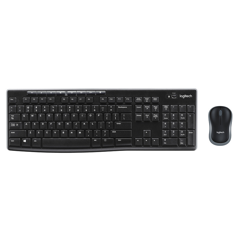Logitech Wireless Combo MK270 clavier Souris incluse Maison USB QWERTY Anglais britannique Noir