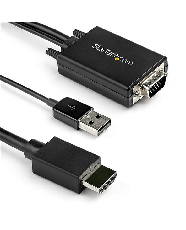 StarTech.com Câble adaptateur VGA vers HDMI - 2 m - 1080p - Audio USB - Alimenté par USB
