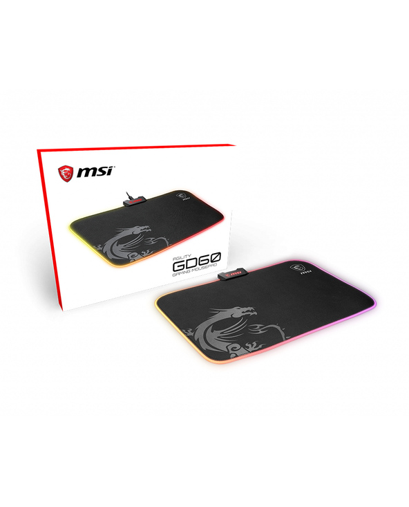 MSI AGILITY GD60 tapis de souris Tapis de souris de jeu Noir, Gris
