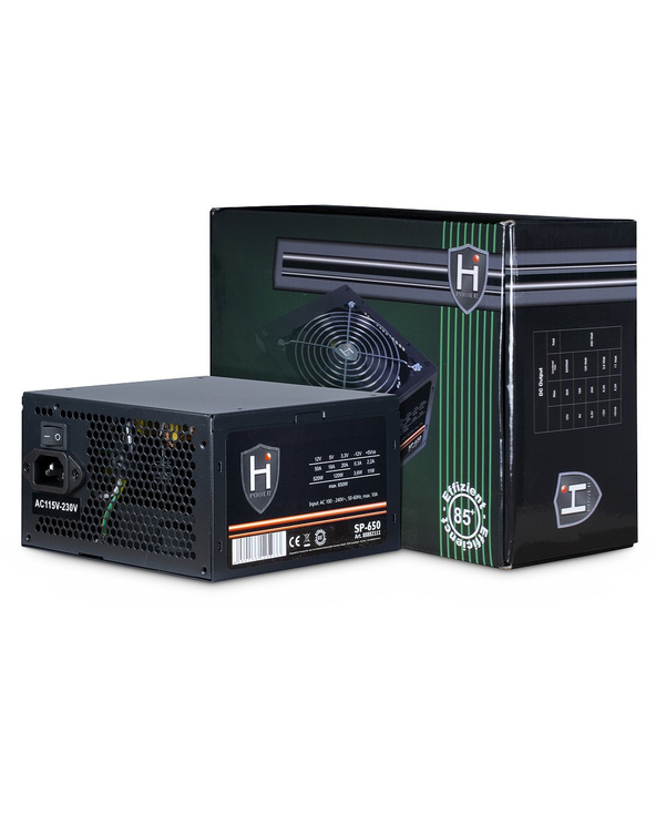 Inter-Tech HIPOWER SP-650 unité d'alimentation d'énergie 650 W 20+4 pin ATX ATX Noir