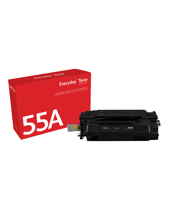 Everyday Toner Noir  de Xerox compatible avec HP 55A (CE255A/ CRG-324), Capacité standard