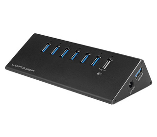 LC-Power USB Hub USB 3.2 Gen 1 (3.1 Gen 1) Type-A 5000 Mbit/s Noir