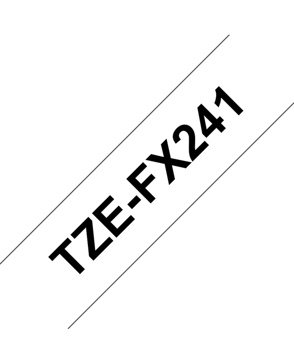 Brother TZE-FX241 ruban d'étiquette Noir sur blanc TZ