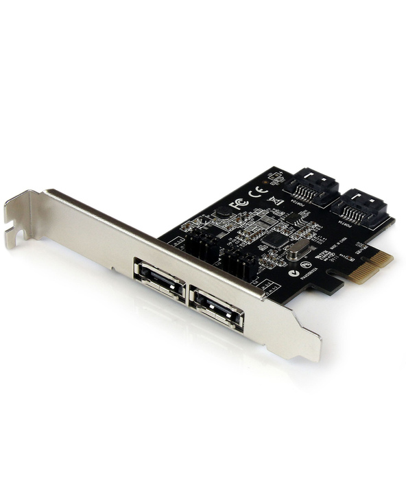 StarTech.com Carte contrôleur PCI Express avec 2 ports SATA III interne et 2 ports eSATA externe