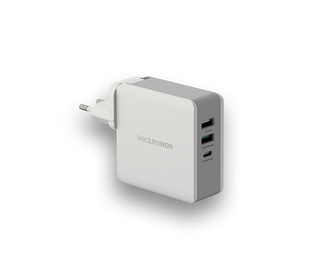 RealPower DeskCharge-65 Travel Universel Gris Secteur Intérieure