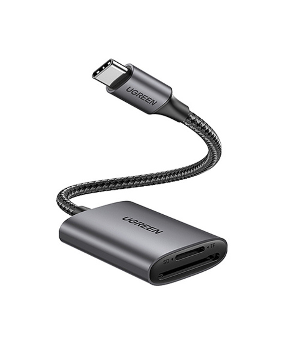 Ugreen 80888 lecteur de carte mémoire USB 3.2 Gen 1 (3.1 Gen 1) Type-C Noir, Métallique