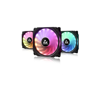 Chieftec CF-3012-RGB système de refroidissement d’ordinateur Boitier PC Ventilateur 12 cm Noir