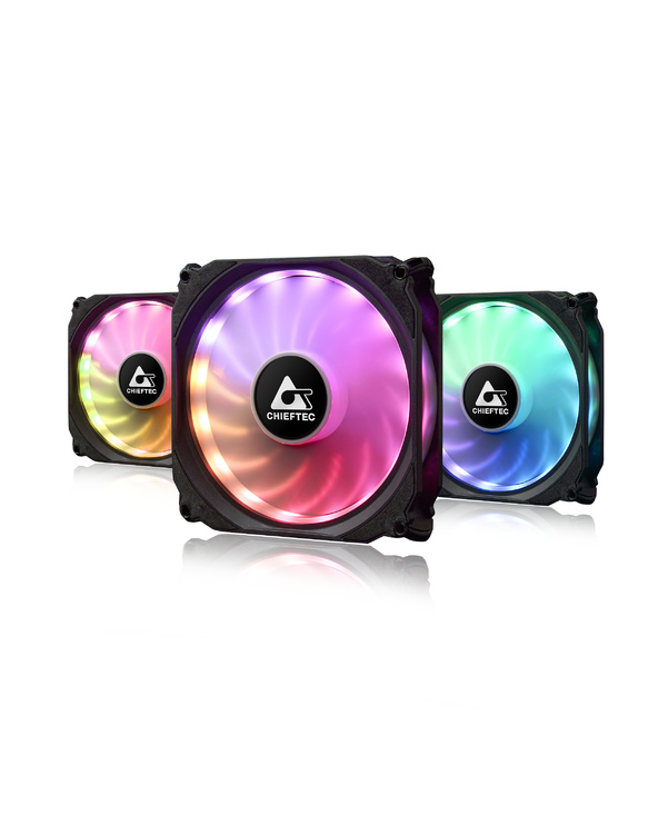 Chieftec CF-3012-RGB système de refroidissement d’ordinateur Boitier PC Ventilateur 12 cm Noir