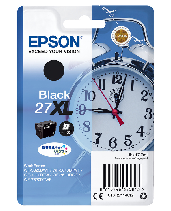 Epson Alarm clock Cartouche "Réveil" 27XL - Encre DURABrite Ultra N