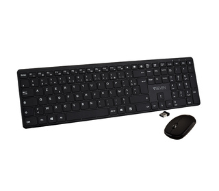 V7 CKW550FRBT clavier Souris incluse Universel USB + Bluetooth AZERTY Français Noir