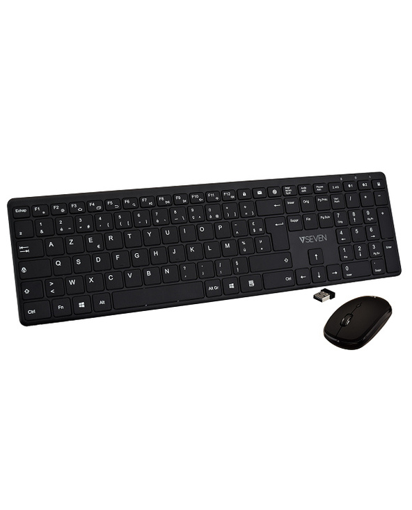 V7 CKW550FRBT clavier Souris incluse Universel USB + Bluetooth AZERTY Français Noir