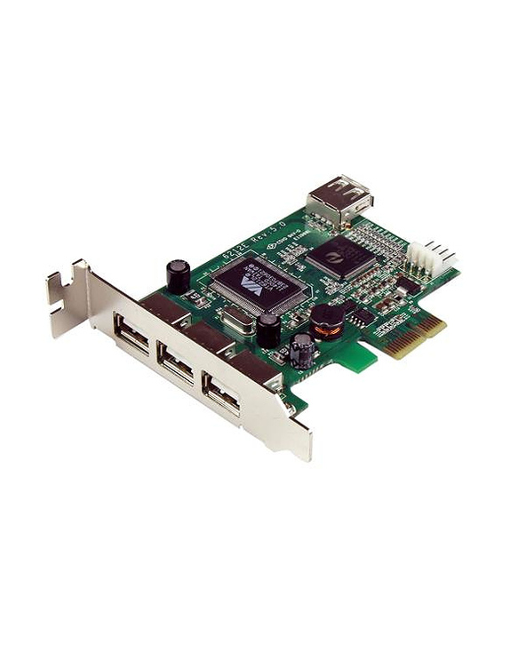 StarTech.com Carte Adaptateur PCI Express vers 4 Ports USB 2.0 - Carte PCIe Interne Externe
