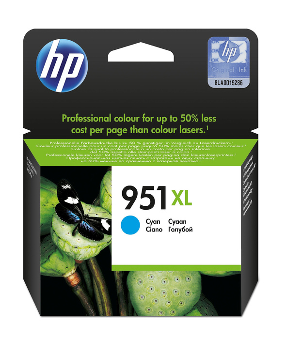 HP 951XL cartouche d'encre cyan grande capacité authentique