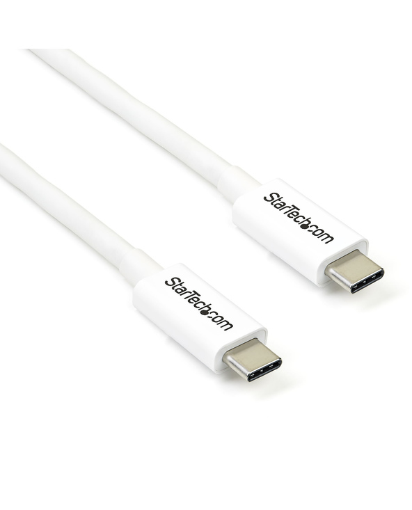 StarTech.com Câble Thunderbolt 3 de 2 m - 20 Gb/s - Compatible Thunderbolt, USB et DisplayPort - Blanc