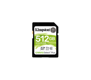 Kingston Technology Carte SDXC Canvas Select Plus 100R C10 UHS-I U3 V30 de 512 Go