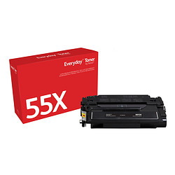 Everyday Toner Noir  de Xerox compatible avec HP 55X (CE255X/ CRG-324II), Grande capacité