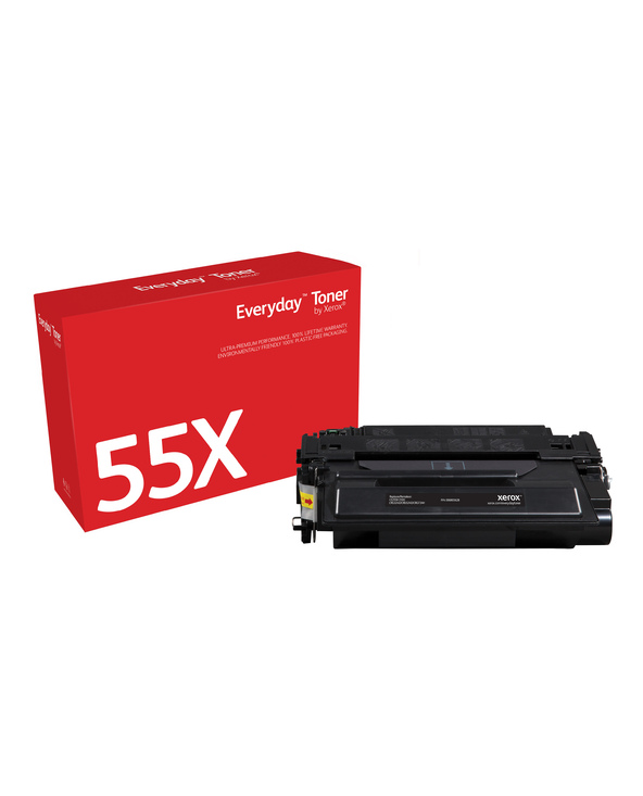 Everyday Toner Noir  de Xerox compatible avec HP 55X (CE255X/ CRG-324II), Grande capacité