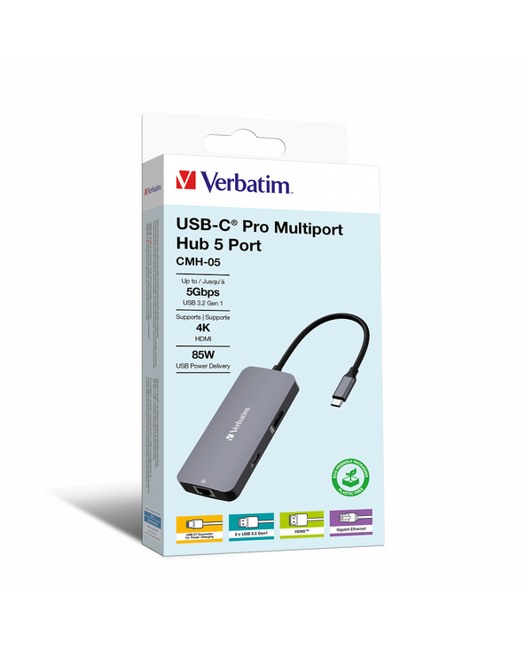 Verbatim CMH-05 USB Type-C 5000 Mbit/s Argent