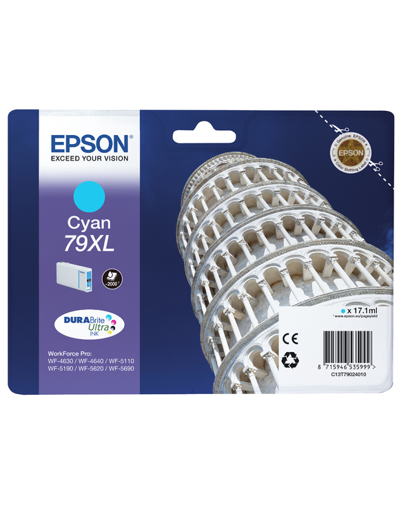 Epson Tower of Pisa Encre Cyan "Tour de Pise" XL (2 000 p) Epson Tower of Pisa Encre Cyan "Tour de Pise" XL (2 000 p)