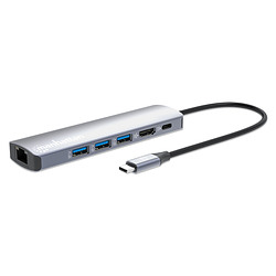 Manhattan 153959 station d'accueil Avec fil USB 3.2 Gen 1 (3.1 Gen 1) Type-C Argent