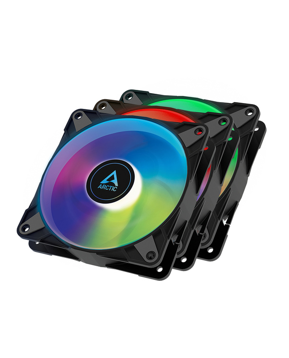 ARCTIC P12 PWM PST A-RGB 0dB Boitier PC Ventilateur 12 cm Noir, Blanc 3 pièce(s)