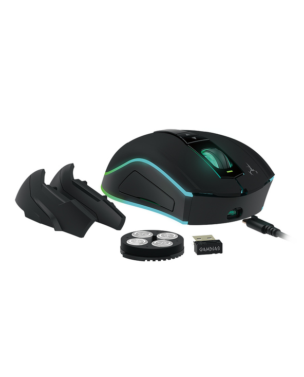 GAMDIAS HADES M1 souris Jouer Droitier RF Wireless + USB Type-A Optique 10800 DPI