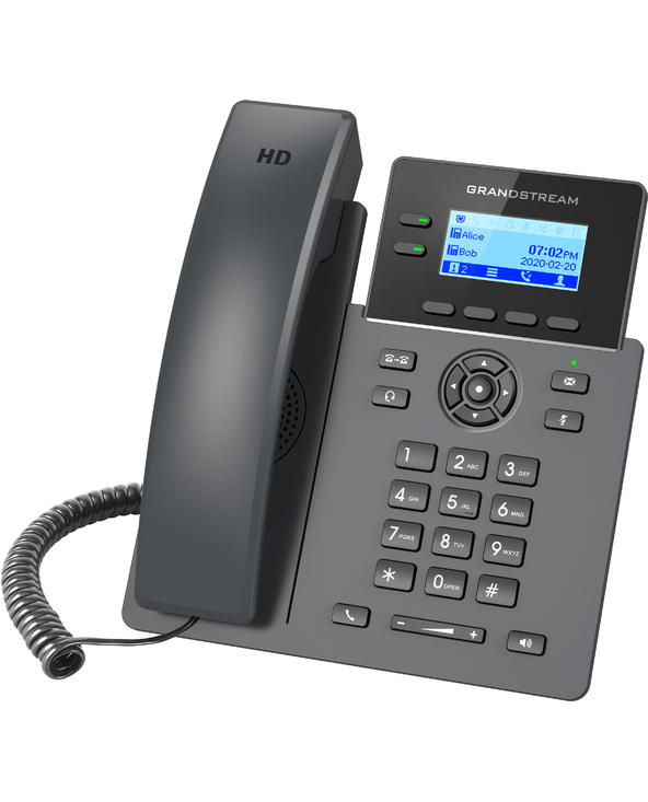Grandstream Networks GRP2602 téléphone fixe Noir 2 lignes LCD
