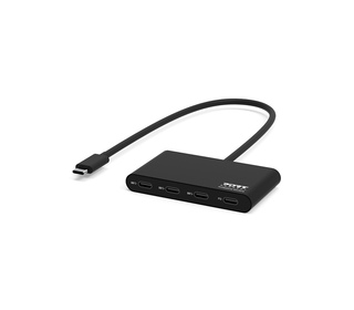 Port Designs 900147 hub & concentrateur USB Type-C 5000 Mbit/s Noir